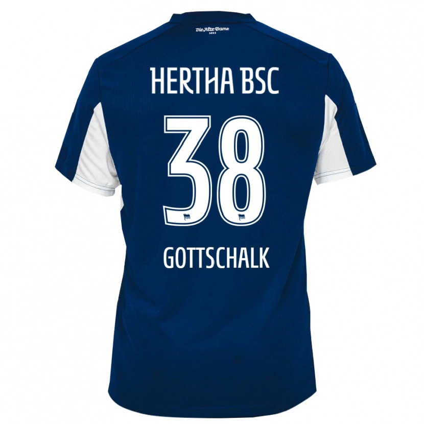 Danxen Dětské Julius Gottschalk #38 Bílá Modrá Domů Hráčské Dresy 2025/26 Dres