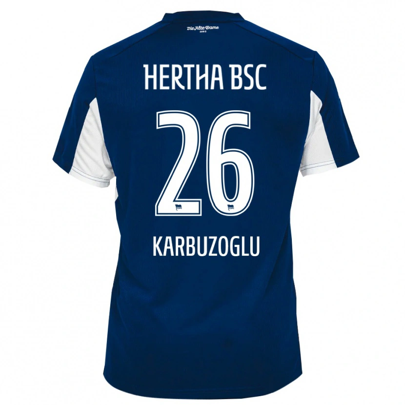 Danxen Dětské Mikail Karbuzoglu #26 Bílá Modrá Domů Hráčské Dresy 2025/26 Dres