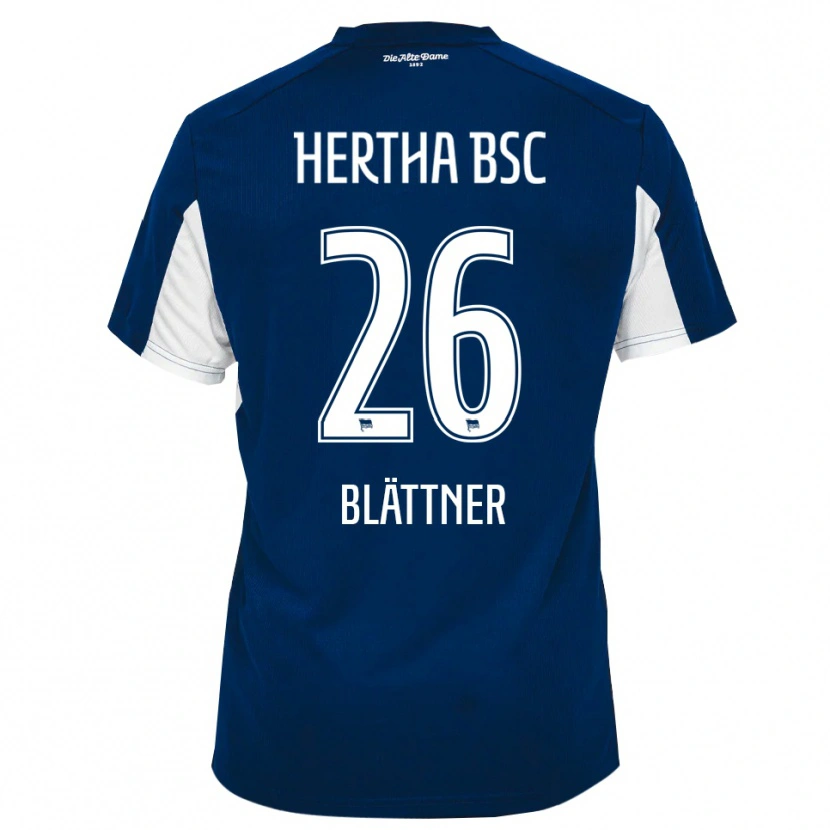 Danxen Dětské Amelie Blättner #26 Bílá Modrá Domů Hráčské Dresy 2025/26 Dres