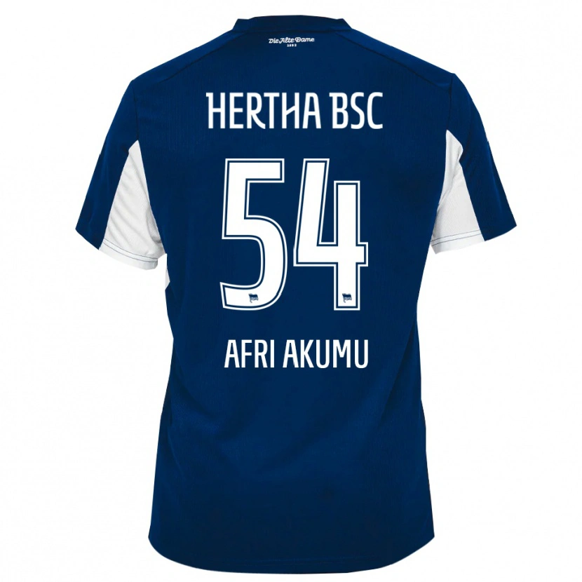 Danxen Dětské Maik Afri Akumu #54 Bílá Modrá Domů Hráčské Dresy 2025/26 Dres