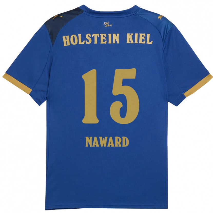 Danxen Dětské Aryanna Naward #15 Modrá Zlatá Domů Hráčské Dresy 2025/26 Dres