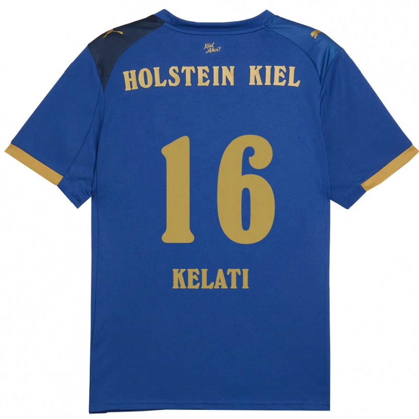 Danxen Dětské Andu Kelati #16 Modrá Zlatá Domů Hráčské Dresy 2025/26 Dres
