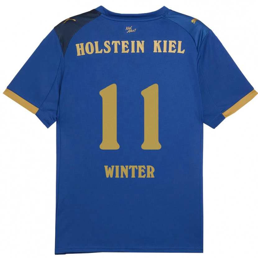Danxen Dětské Jorden Winter #11 Modrá Zlatá Domů Hráčské Dresy 2025/26 Dres