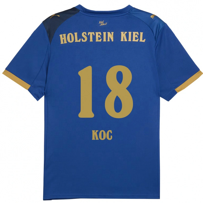 Danxen Dětské Cengizhan Koc #18 Modrá Zlatá Domů Hráčské Dresy 2025/26 Dres