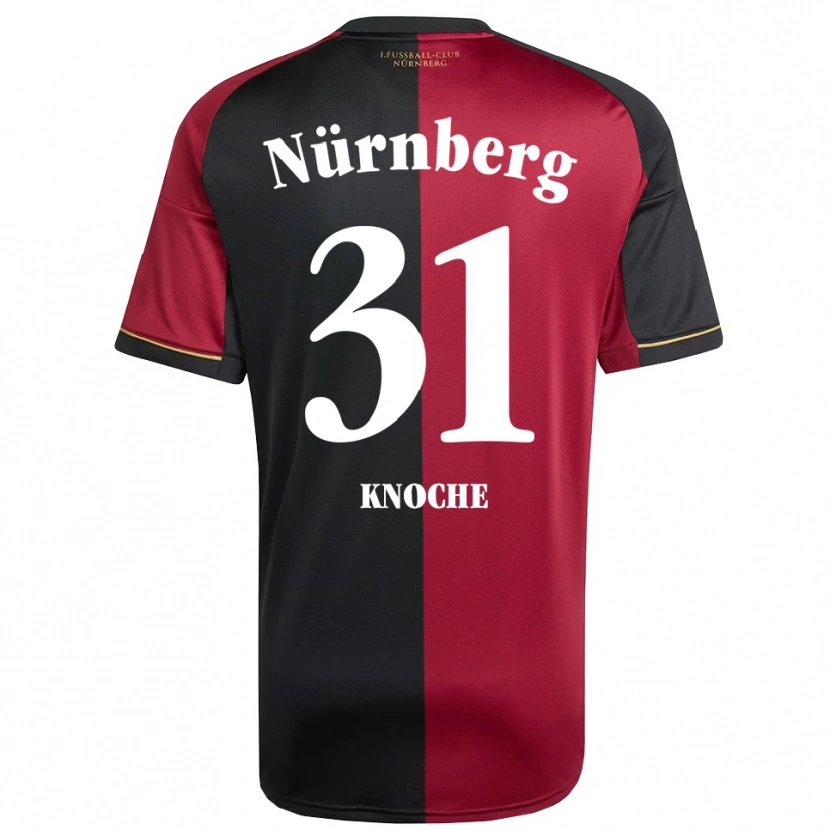 Danxen Dětské Robin Knoche #31 Vínová Černá Domů Hráčské Dresy 2025/26 Dres