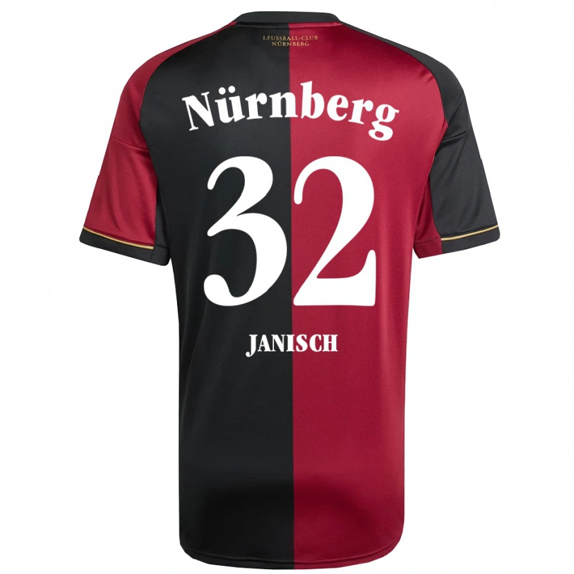 Danxen Dětské Tim Janisch #32 Vínová Černá Domů Hráčské Dresy 2025/26 Dres