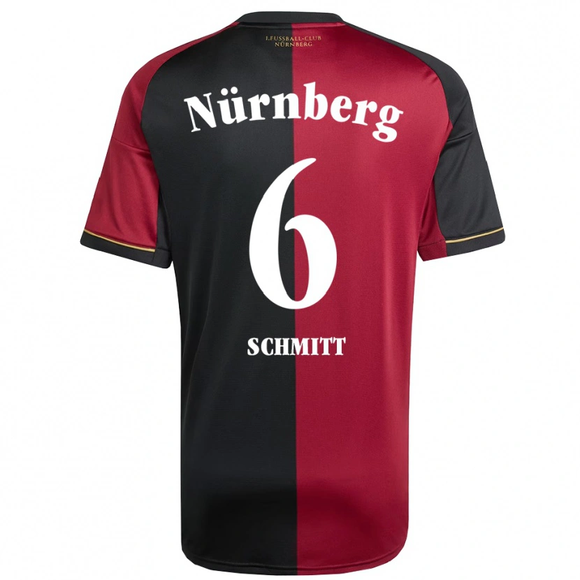Danxen Dětské Noah Schmitt #6 Vínová Černá Domů Hráčské Dresy 2025/26 Dres