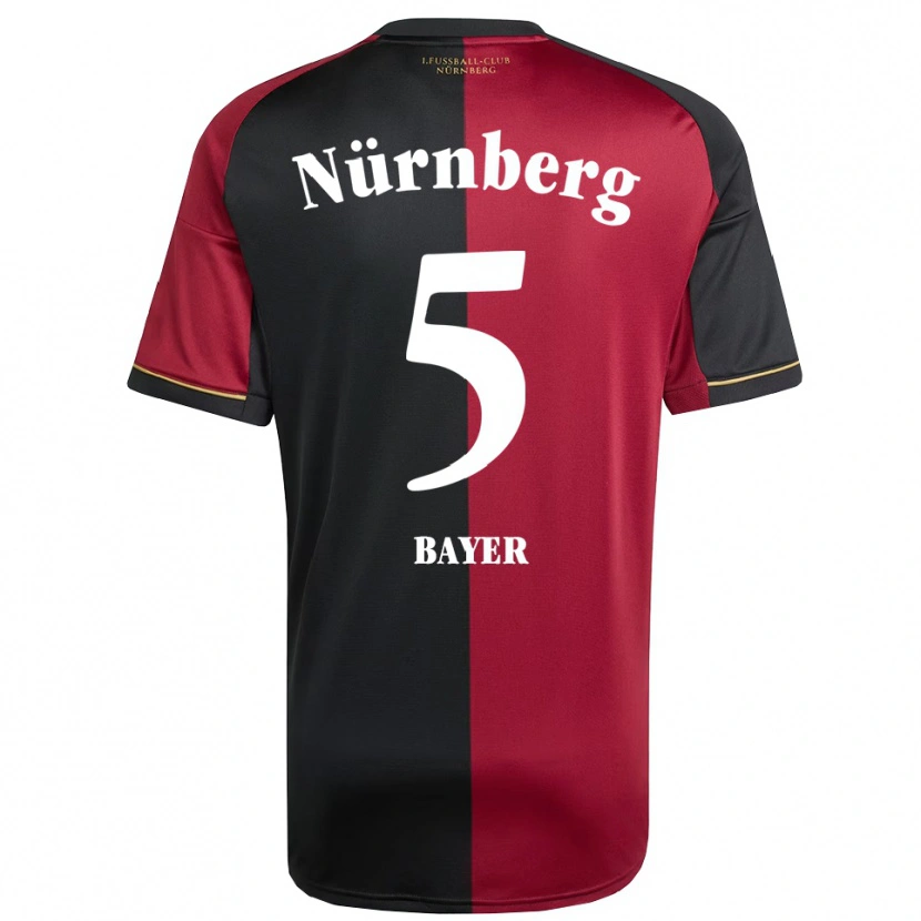 Danxen Dětské Alexander Bayer #5 Vínová Černá Domů Hráčské Dresy 2025/26 Dres