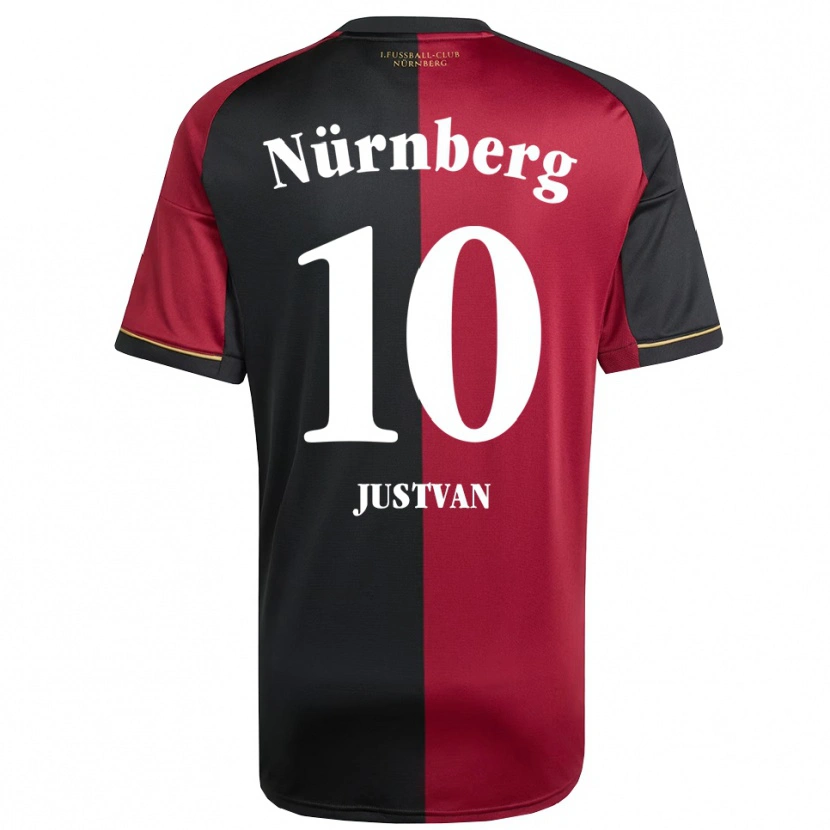 Danxen Dětské Julian Justvan #10 Vínová Černá Domů Hráčské Dresy 2025/26 Dres
