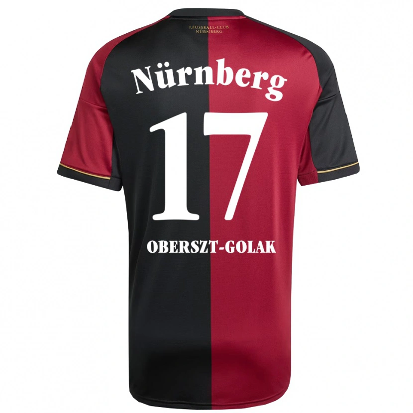 Danxen Dětské Karol Oberszt-Golak #17 Vínová Černá Domů Hráčské Dresy 2025/26 Dres
