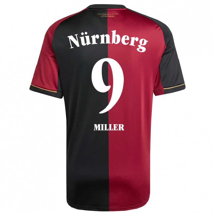 Danxen Dětské Laura Miller #9 Vínová Černá Domů Hráčské Dresy 2025/26 Dres
