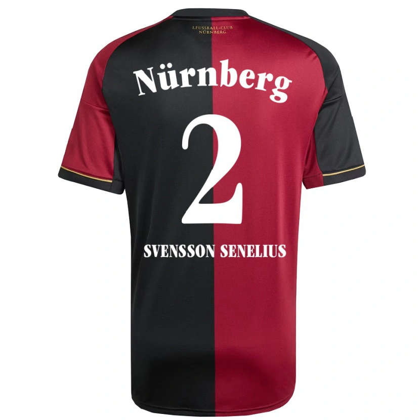 Danxen Dětské Klara Svensson Senelius #2 Vínová Černá Domů Hráčské Dresy 2025/26 Dres