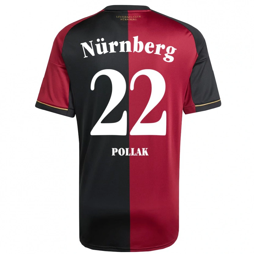 Danxen Dětské Julia Pollak #22 Vínová Černá Domů Hráčské Dresy 2025/26 Dres