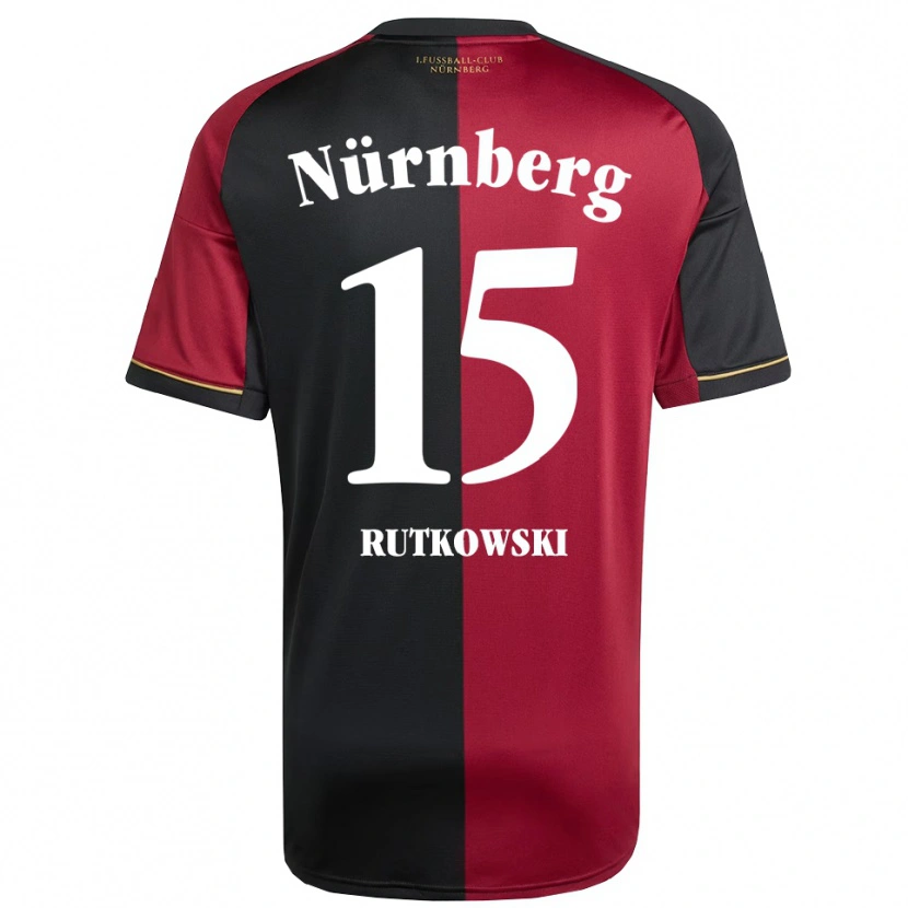 Danxen Dětské Nicolas Rutkowski #15 Vínová Černá Domů Hráčské Dresy 2025/26 Dres