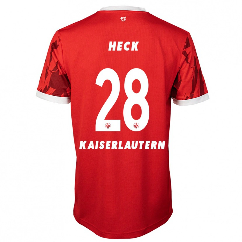 Danxen Dětské Fabian Heck #28 Červená Bílá Domů Hráčské Dresy 2025/26 Dres