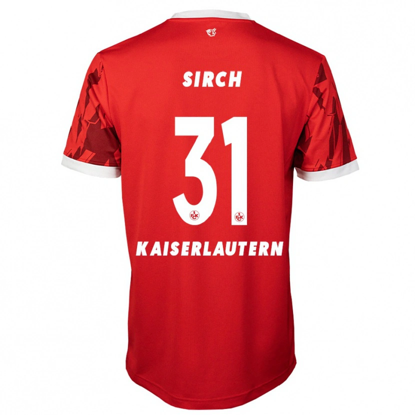 Danxen Dětské Luca Sirch #31 Červená Bílá Domů Hráčské Dresy 2025/26 Dres