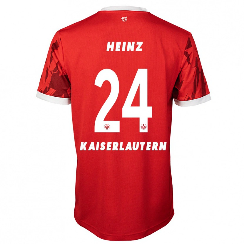 Danxen Dětské Matteo Heinz #24 Červená Bílá Domů Hráčské Dresy 2025/26 Dres