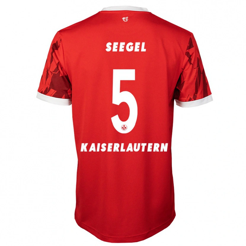 Danxen Dětské Mika Seegel #5 Červená Bílá Domů Hráčské Dresy 2025/26 Dres