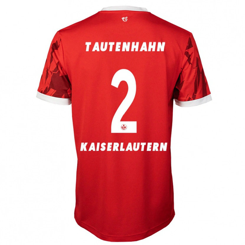 Danxen Dětské Linus Tautenhahn #2 Červená Bílá Domů Hráčské Dresy 2025/26 Dres