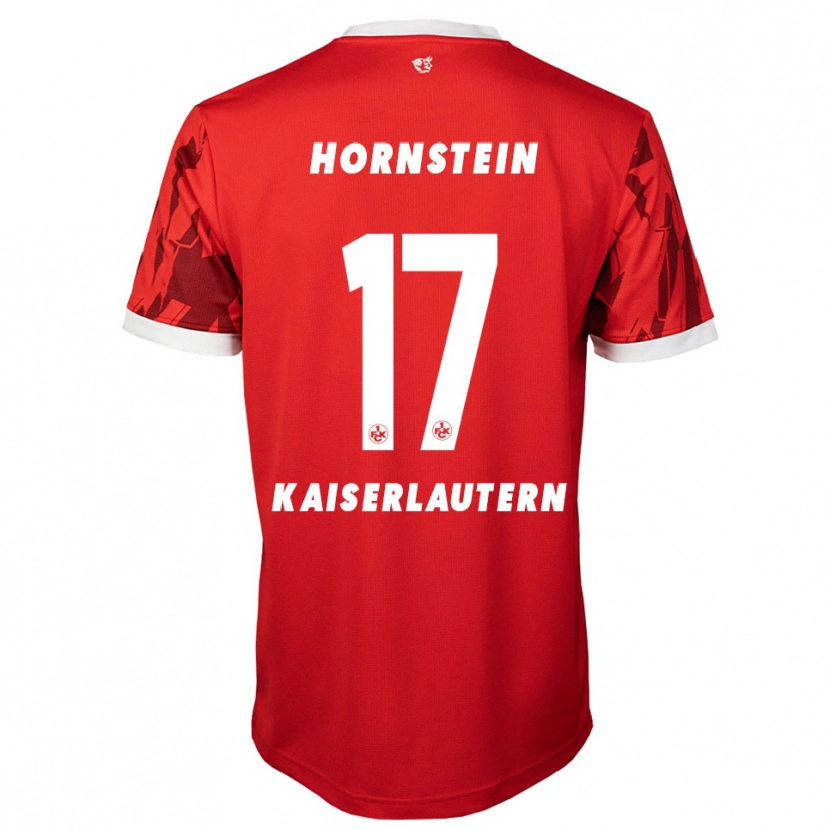 Danxen Dětské Joel Hornstein #17 Červená Bílá Domů Hráčské Dresy 2025/26 Dres