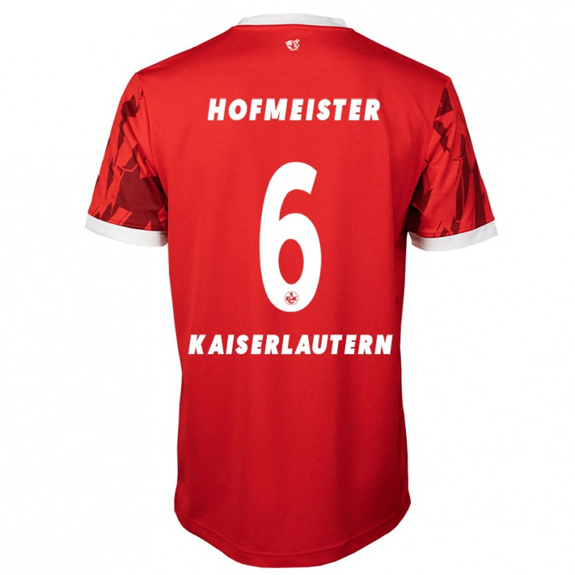 Danxen Dětské Dion Hofmeister #6 Červená Bílá Domů Hráčské Dresy 2025/26 Dres