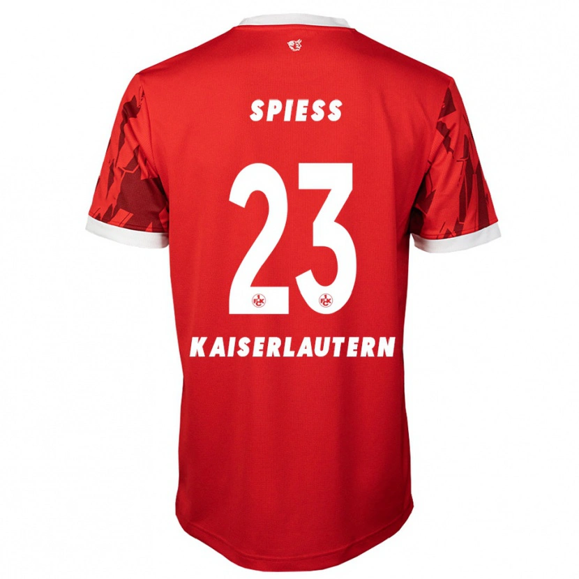 Danxen Dětské Louis Spieß #23 Červená Bílá Domů Hráčské Dresy 2025/26 Dres