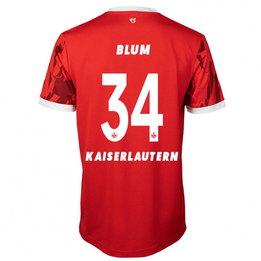 Danxen Dětské Shawn Blum #34 Červená Bílá Domů Hráčské Dresy 2025/26 Dres