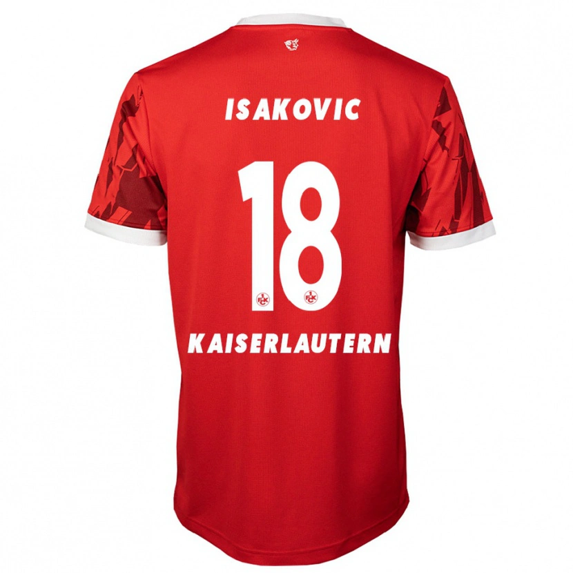 Danxen Dětské Ensar Isakovic #18 Červená Bílá Domů Hráčské Dresy 2025/26 Dres