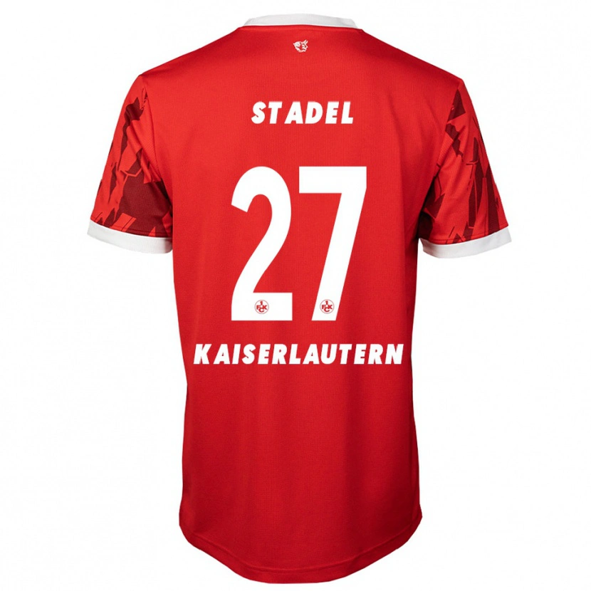 Danxen Dětské Maddox Stadel #27 Červená Bílá Domů Hráčské Dresy 2025/26 Dres