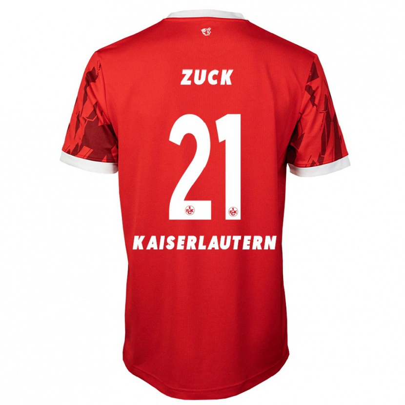Danxen Dětské Hendrick Zuck #21 Červená Bílá Domů Hráčské Dresy 2025/26 Dres