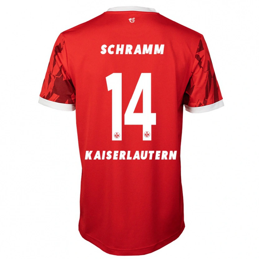 Danxen Dětské David Schramm #14 Červená Bílá Domů Hráčské Dresy 2025/26 Dres