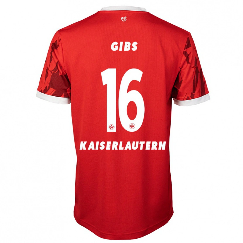 Danxen Dětské Owen Gibs #16 Červená Bílá Domů Hráčské Dresy 2025/26 Dres