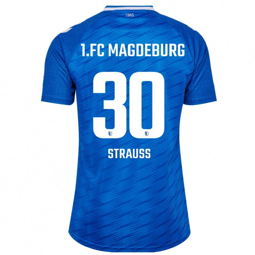 Danxen Dětské Emil Strauß #30 Modrá Bílá Domů Hráčské Dresy 2025/26 Dres