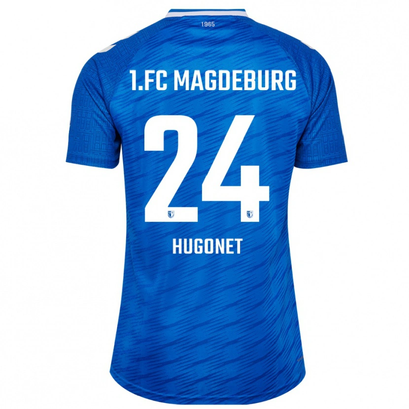 Danxen Dětské Jean Hugonet #24 Modrá Bílá Domů Hráčské Dresy 2025/26 Dres