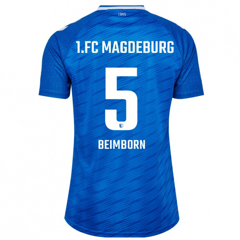 Danxen Dětské Leander Beimborn #5 Modrá Bílá Domů Hráčské Dresy 2025/26 Dres