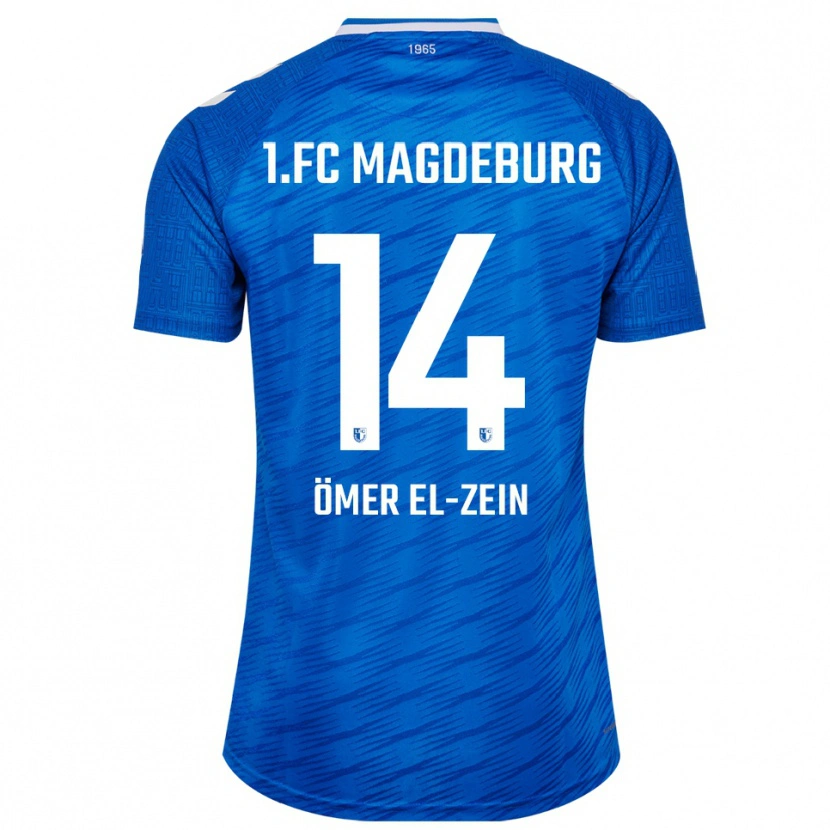 Danxen Dětské Abu-Bekir Ömer El-Zein #14 Modrá Bílá Domů Hráčské Dresy 2025/26 Dres