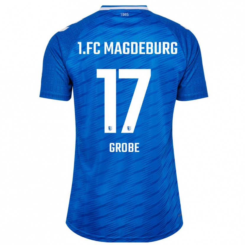 Danxen Dětské Theresa Grobe #17 Modrá Bílá Domů Hráčské Dresy 2025/26 Dres