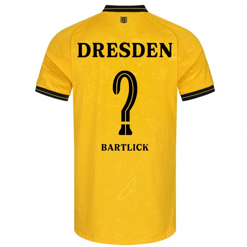 Danxen Dětské Aline Bartlick #0 Žlutá Černá Domů Hráčské Dresy 2025/26 Dres