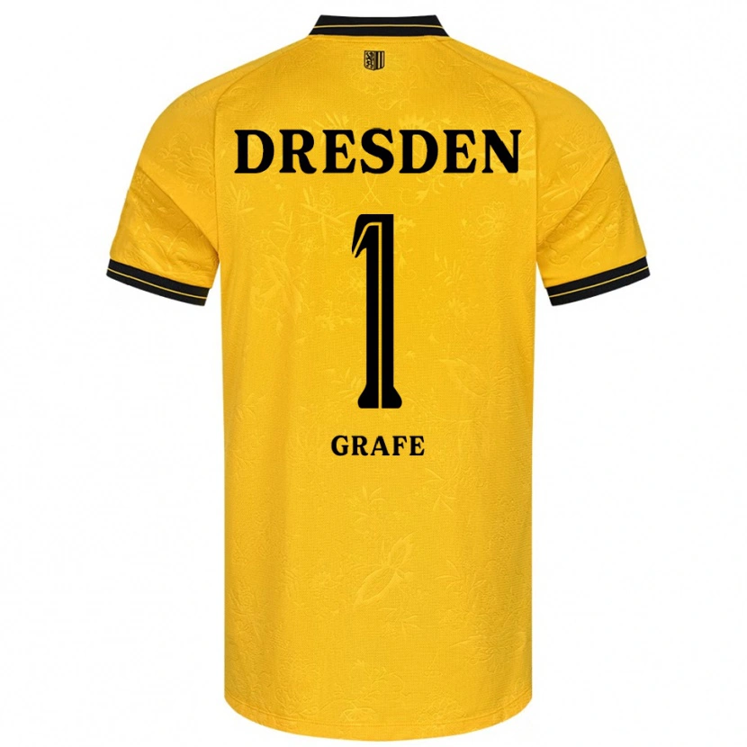 Danxen Dětské Marlon Grafe #1 Žlutá Černá Domů Hráčské Dresy 2025/26 Dres