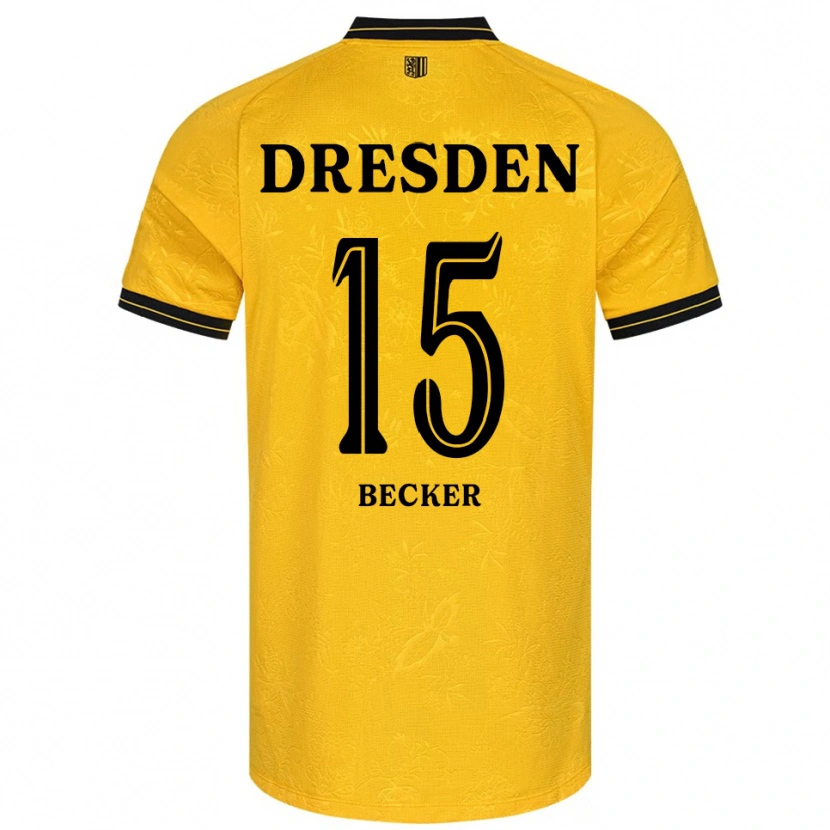 Danxen Dětské Rochael Becker #15 Žlutá Černá Domů Hráčské Dresy 2025/26 Dres