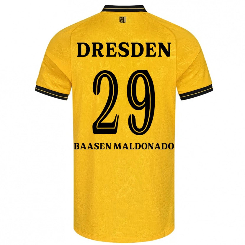 Danxen Dětské Luis Baasen Maldonado #29 Žlutá Černá Domů Hráčské Dresy 2025/26 Dres
