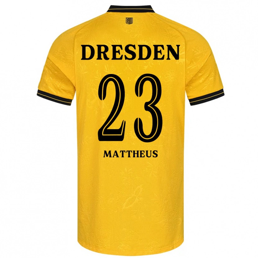 Danxen Dětské Paul Mattheus #23 Žlutá Černá Domů Hráčské Dresy 2025/26 Dres
