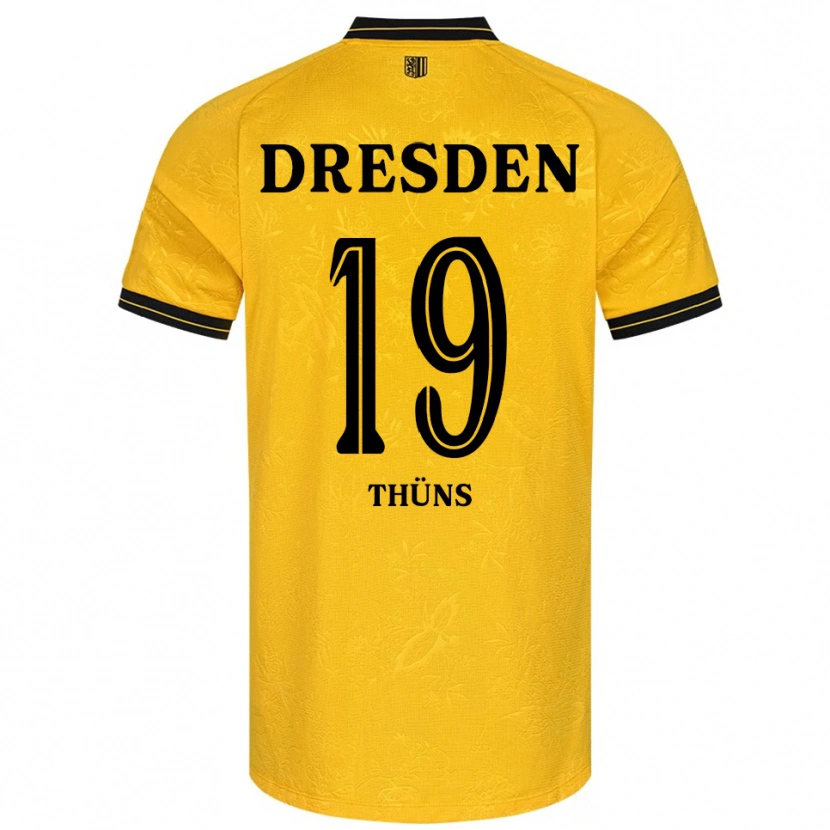 Danxen Dětské Louis Thüns #19 Žlutá Černá Domů Hráčské Dresy 2025/26 Dres