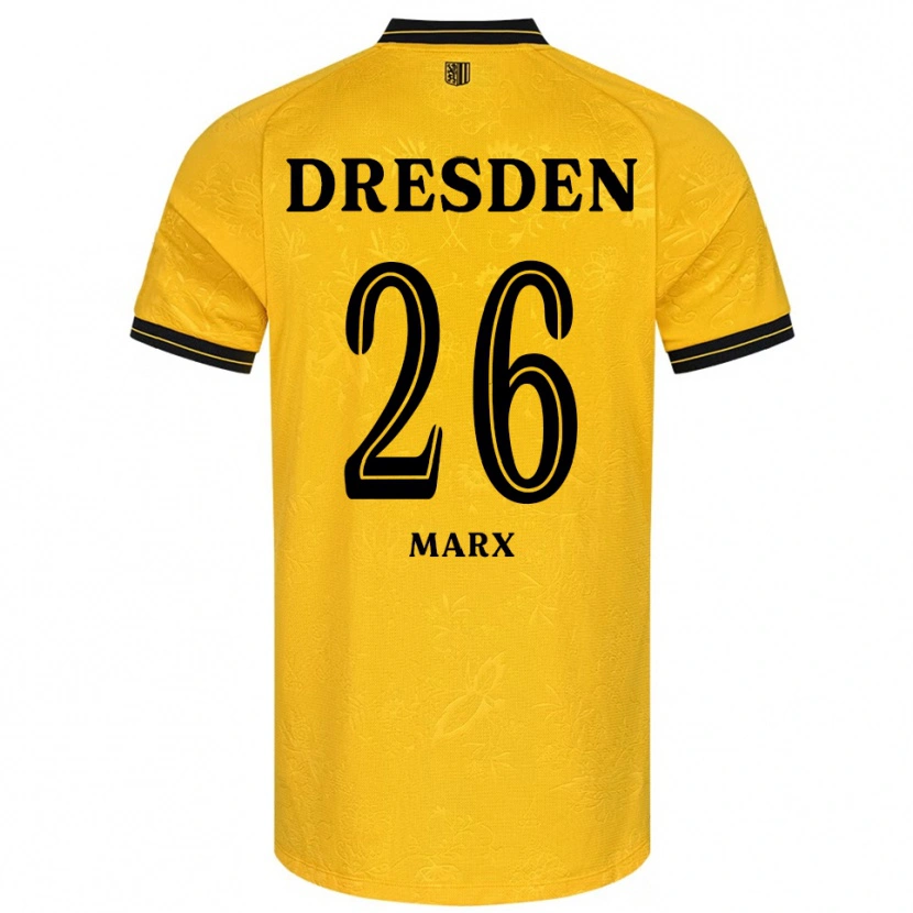 Danxen Dětské Jan-Hendrik Marx #26 Žlutá Černá Domů Hráčské Dresy 2025/26 Dres