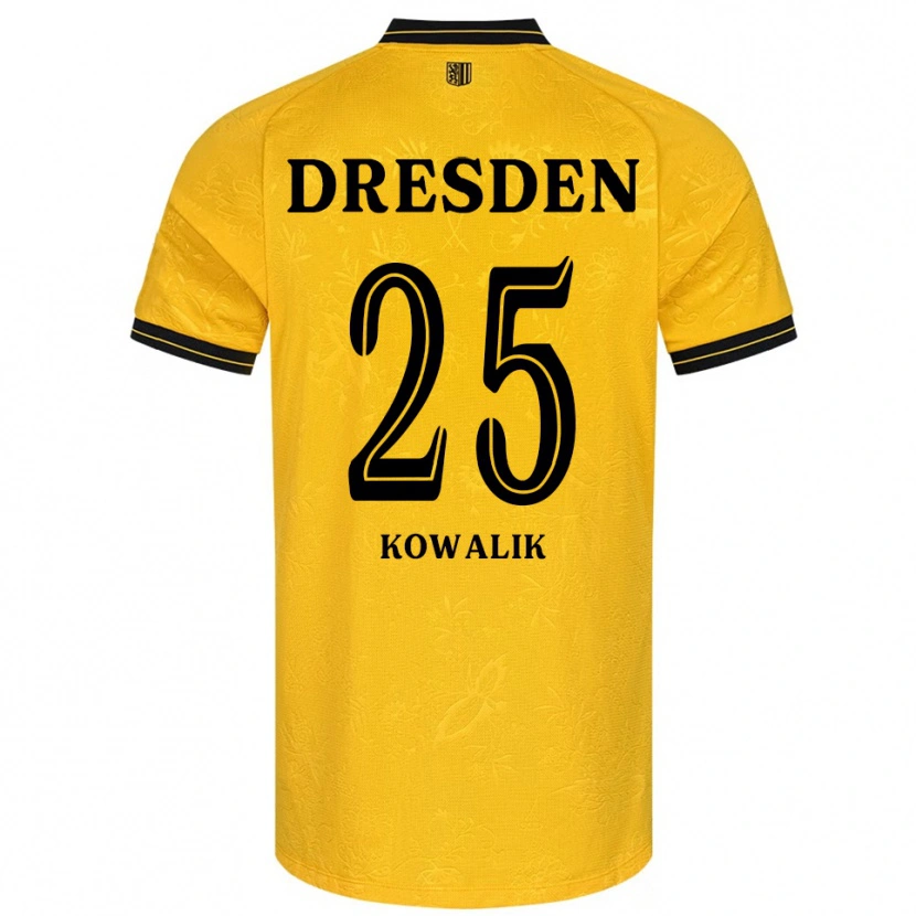 Danxen Dětské Ignacy Kowalik #25 Žlutá Černá Domů Hráčské Dresy 2025/26 Dres