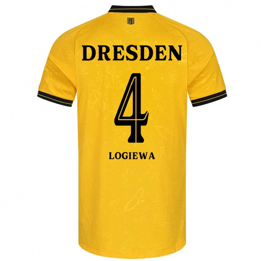 Danxen Dětské Luca Logiewa #4 Žlutá Černá Domů Hráčské Dresy 2025/26 Dres