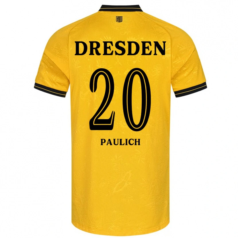 Danxen Dětské Mourice Paulich #20 Žlutá Černá Domů Hráčské Dresy 2025/26 Dres