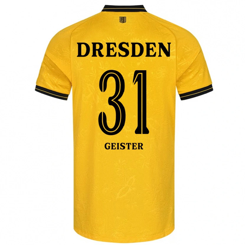 Danxen Dětské Jannis Geister #31 Žlutá Černá Domů Hráčské Dresy 2025/26 Dres