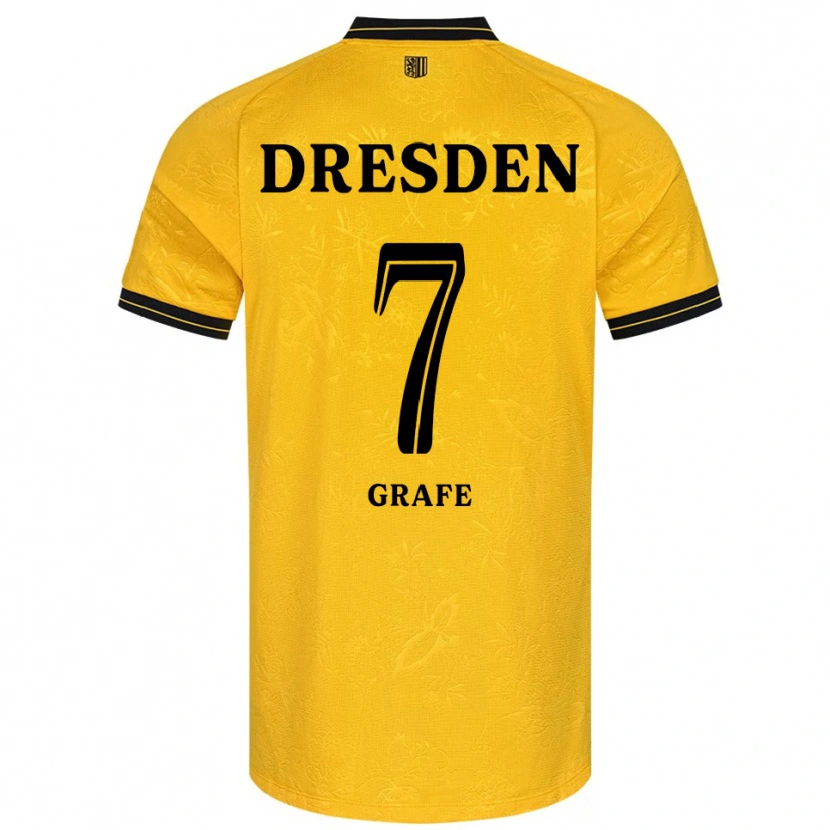 Danxen Dětské Quentin Grafe #7 Žlutá Černá Domů Hráčské Dresy 2025/26 Dres