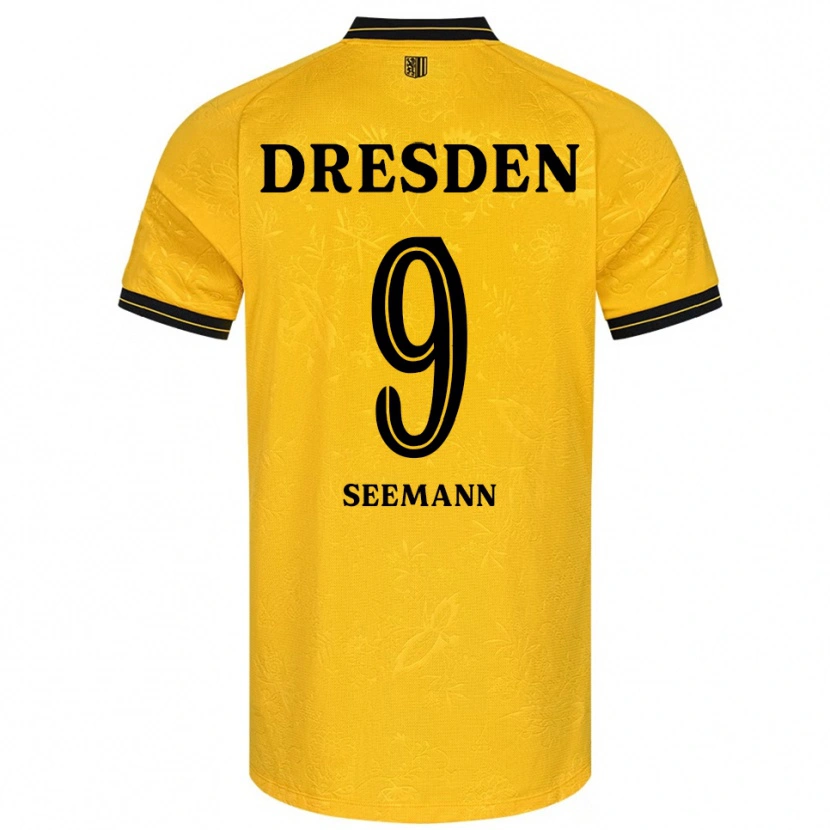 Danxen Dětské Arne Seemann #9 Žlutá Černá Domů Hráčské Dresy 2025/26 Dres